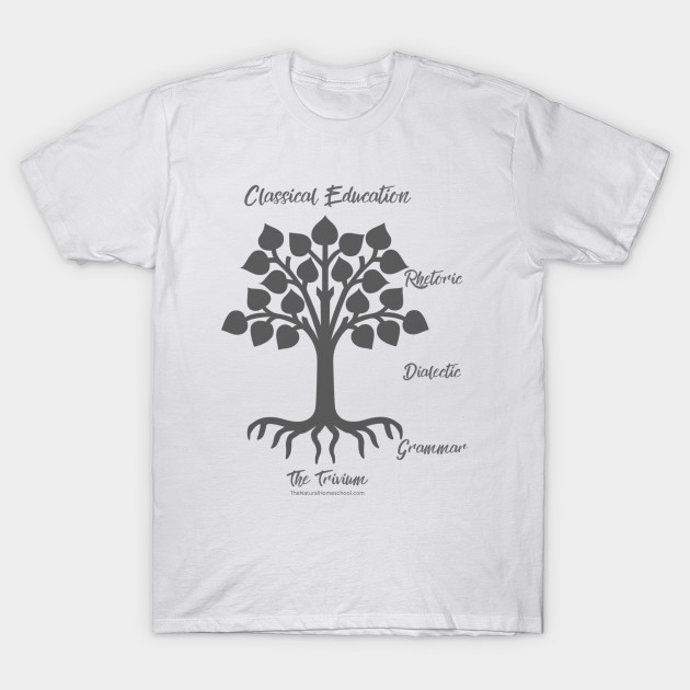Classical Education Tree (gray) t-shirts, mugs, stickers & more