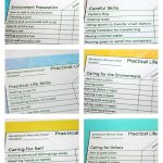 Printable Montessori Practical Life Activities Checklists