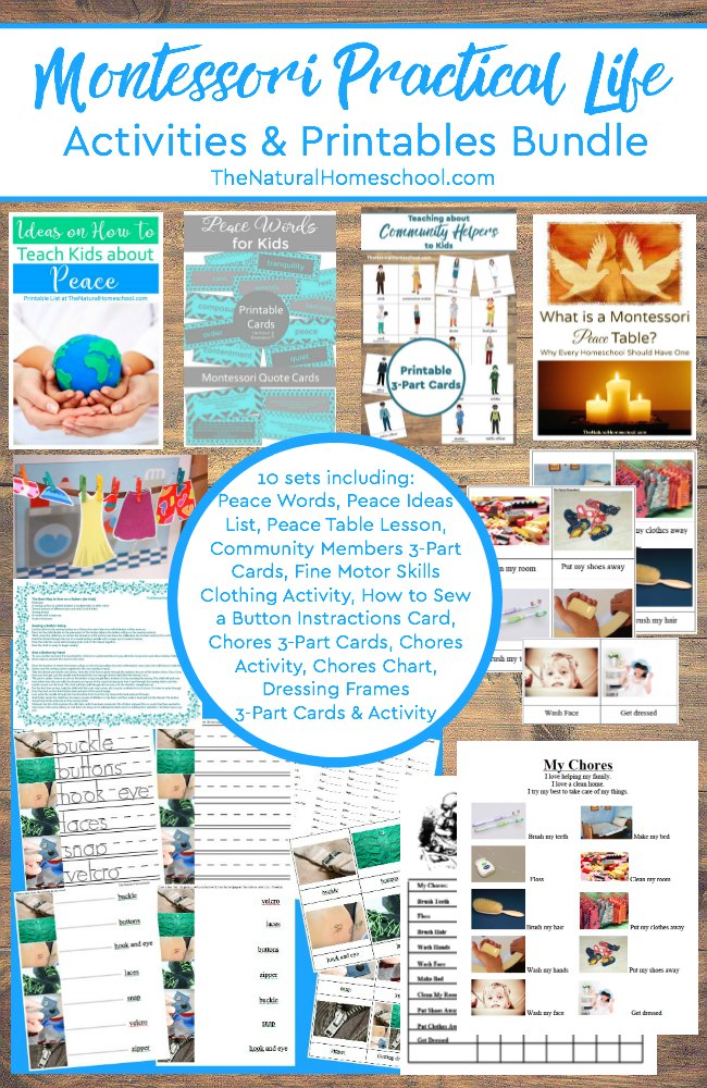 Montessori Practical Life Activities & Printables Bundle