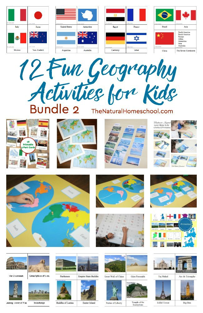 12 Fun Geography Activities for Kids ~ Bundle 2