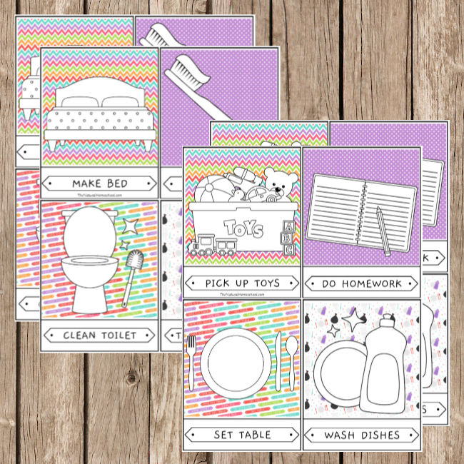 12 Printable Chore Charts Pictures and Practical Activities