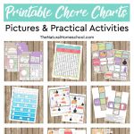 12 Printable Chore Charts Pictures and Practical Activities