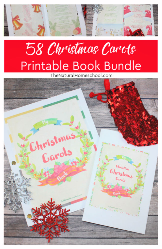 58 Nostalgic Christmas Carols Printable Book Bundle