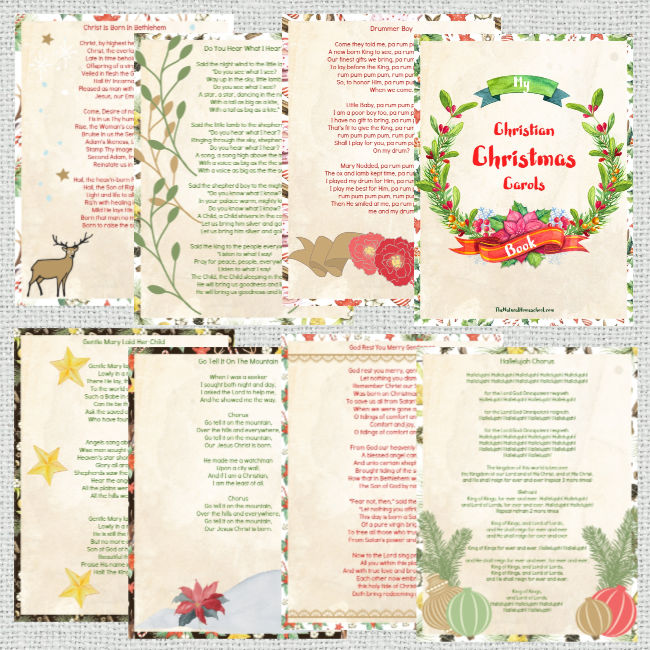 58 Nostalgic Christmas Carols Printable Book Bundle