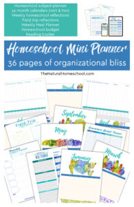 Printable Mini Homeschool Planner - The Natural Homeschool